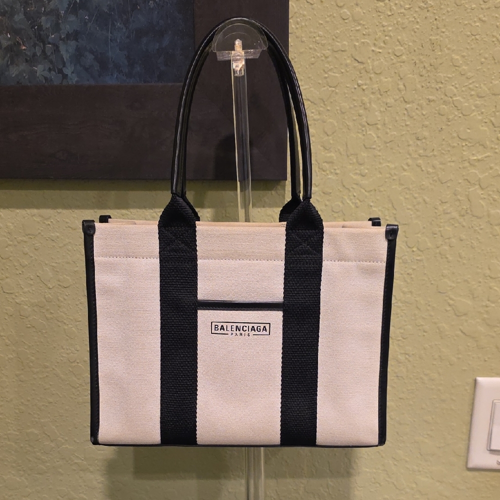Balenciaga Tote - Cream and Black Tote